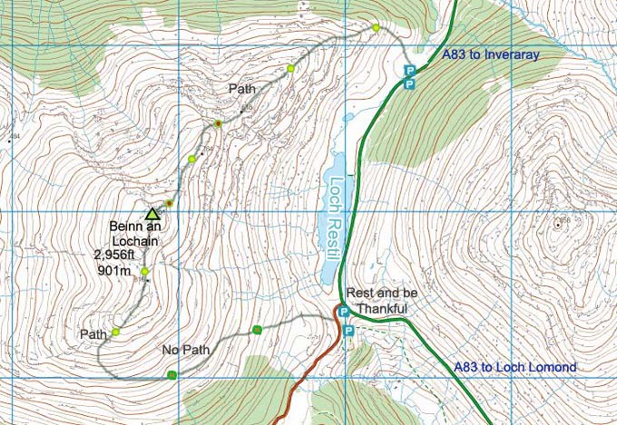 Beinn an Lochain Map image